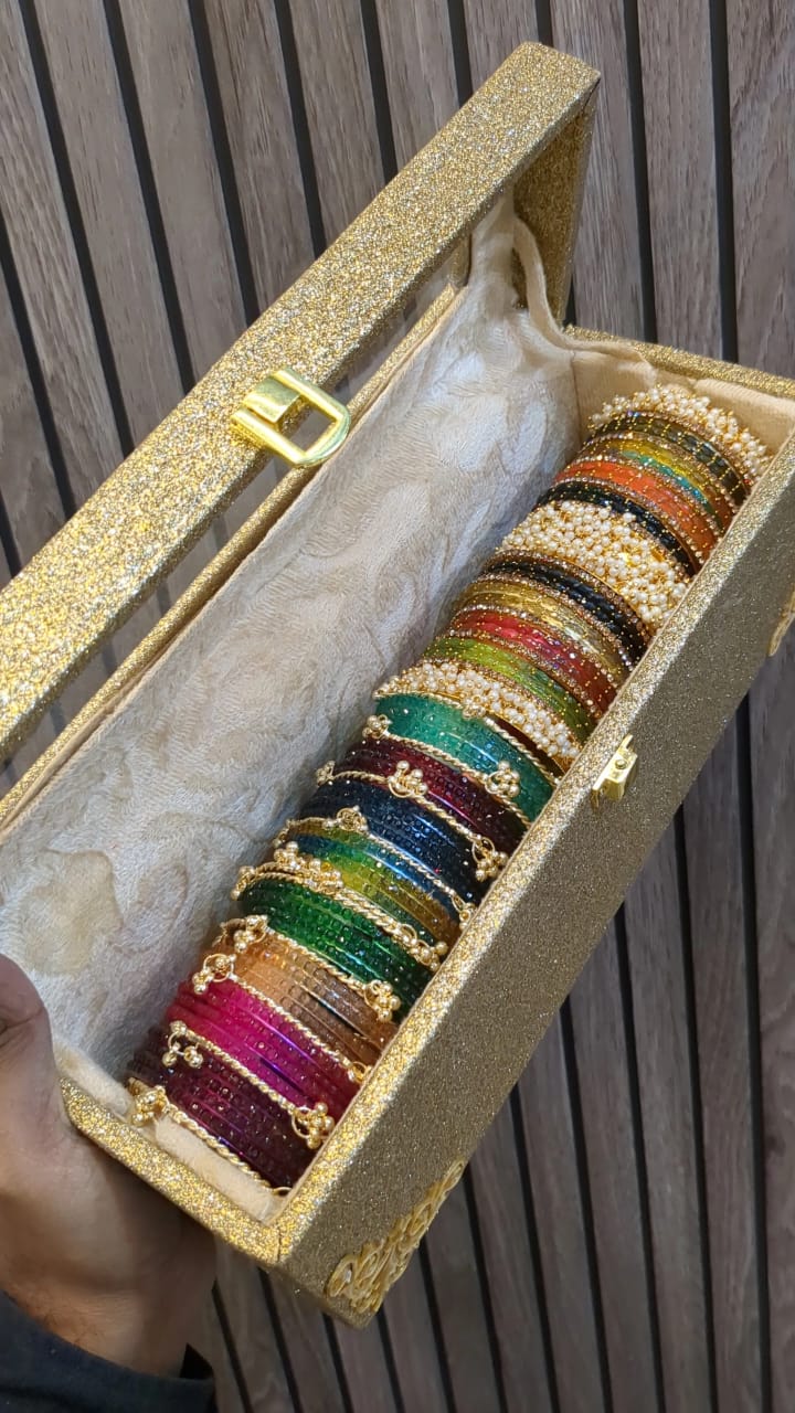 Kashmiri Ghunghroo Traditional Bangles – Shivratri Green full set